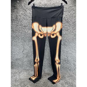 Goldsheep Skeleton Tights Bones Womens Panty Hose Halloween Costume Orange Blk
